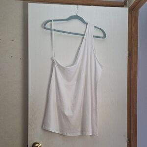 Torrid White One Shoulder Camisole Top Plus